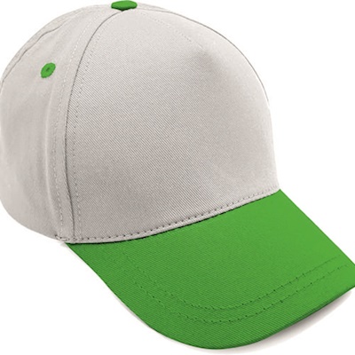 Yeşil Siperli Beyaz Pamuklu Şapka