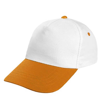 Turuncu Siperli Beyaz Şapka