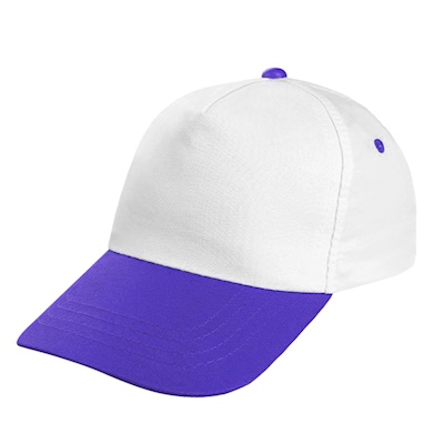 Saks Mavi Siperli Beyaz Şapka