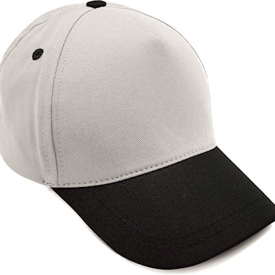 Siyah Siperli Beyaz Pamuklu Şapka