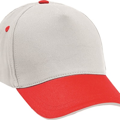 Kırmızı Siperli Beyaz Sandwich Siper Şapka